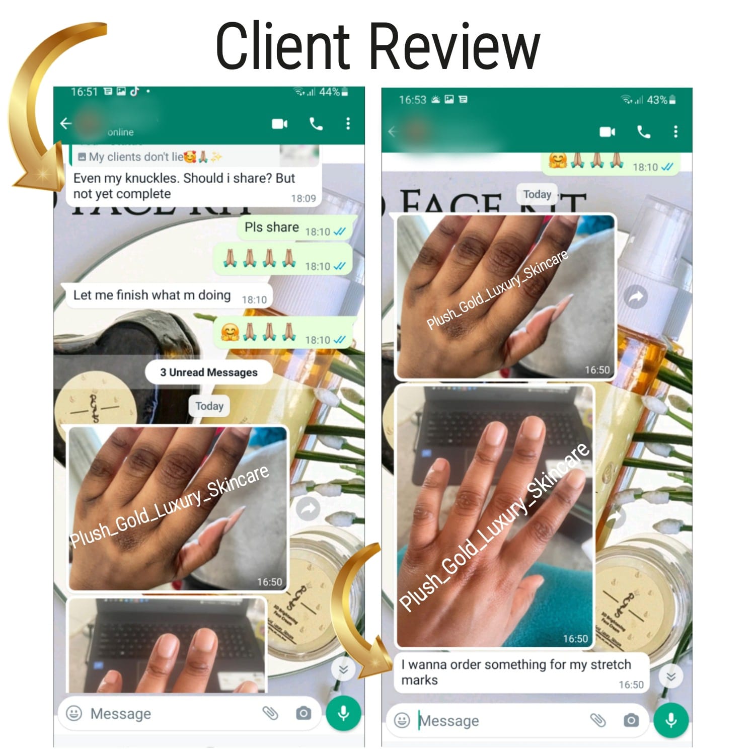 plush_gold_luxury_skincare client reviews